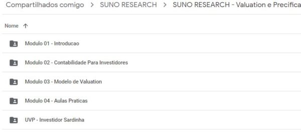 Curso suno research valuation e precificacao de ativos 00