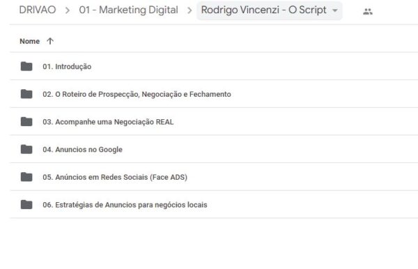 o script - Rodrigo Vincenzi